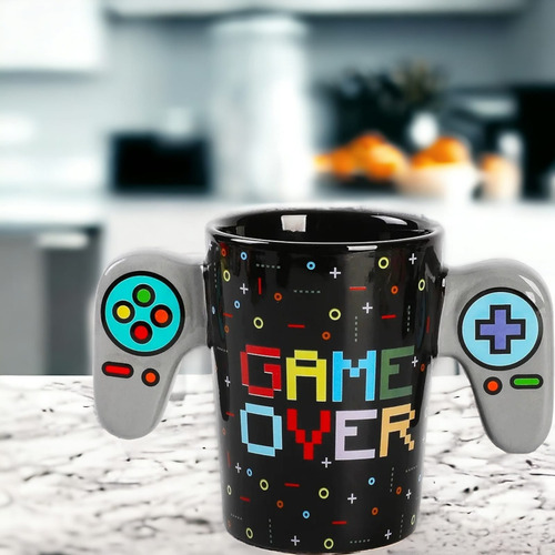 Taza Mug Ceramica Gamer Game Over Control Joystick