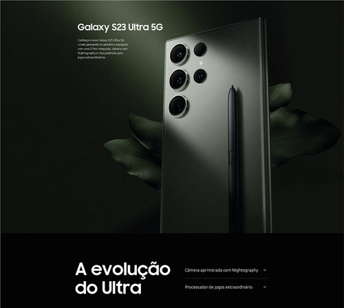 Samsung Galaxy S23 Ultra 5G Dual Chip 512 GB 12 GB RAM cor preto - Excelente (Recondicionado)