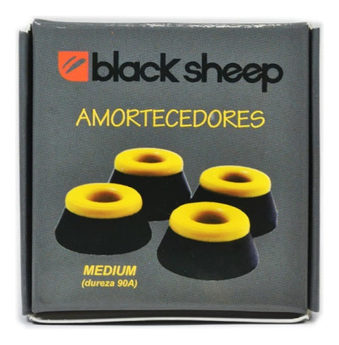 Amortecedor Skate Black Sheep Médio Dureza 90a Resistente