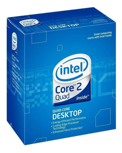 Processador gamer Intel Core 2 Quad Q8400 BX80580Q8400  de 4 núcleos e  2.66GHz de frequência