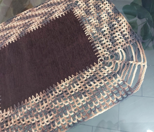 Camino De Mesa Centro Tela De Tapiceria Y Tejido A Crochet