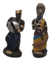 Comprar Imagem Orixa Oxumare E Ogum Candomblé Umbanda Escultura 24cm