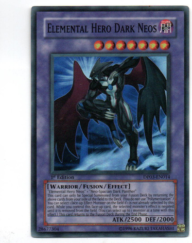Elemental Hero Dark Neoscarta Yugi Dp03-en014 Super Rare