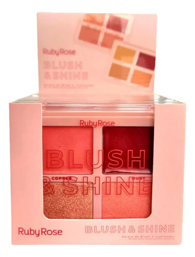 Paleta Multiuso Ruby Rose Blush & Shine Hb-m1001-2