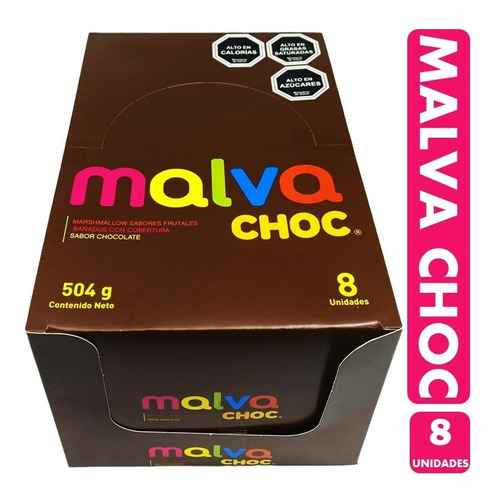 Dulces Marshmallow Malva Choc (display De 8 Unidades)