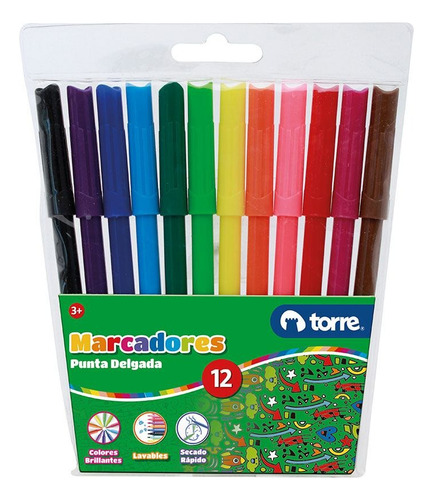 Lápiz Scripto 12 Colores Torre Rnv