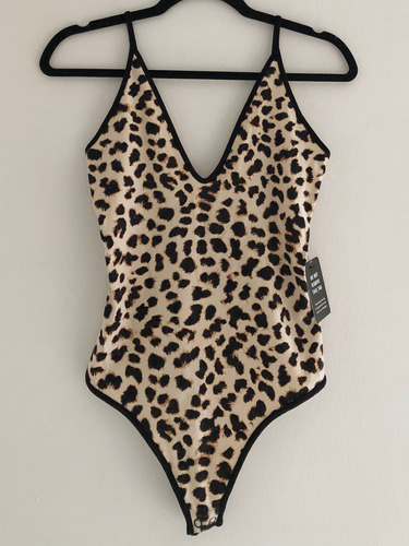 Blusa Body De Leopardo Corte Tanga Marca Express Original