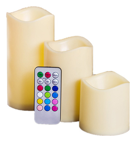 . 12 Velas Led Coloridas Cera Electronica Llama Led Velas .