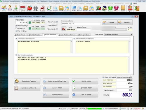 Sistema Para Oficina Mecânica Check List 6.0 Plus Fpqsystem