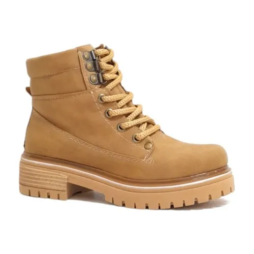 Borcegos camel mujer sales