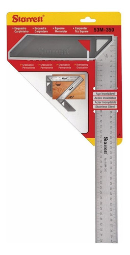 Esquadro Cabo Metálico 14' - 350mm Starrett