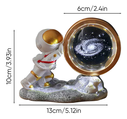Luz Nocturna Led 3d Galaxy Bola De Cristal Lámparas De Mesa Sol