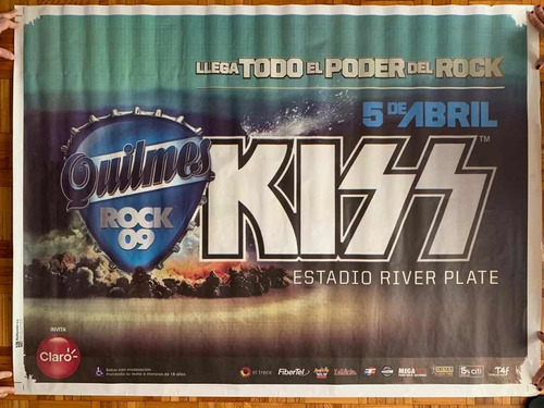 Póster Afiche Quilmes Rock 2009 Kiss