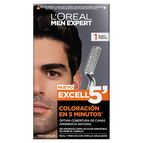 Tintura Excell 5 Tono 1 Negro Natural L'oréal Men Expert