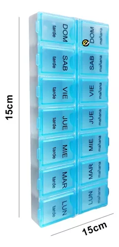 Pastillero Semanal 2 Tomas Dosis Organizador De Medicamentos