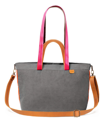 Bolsos Para Mujer Bolsa Crossbody Tote Bag Maleta Gym Miami Color Gris Diseño de la tela Liso