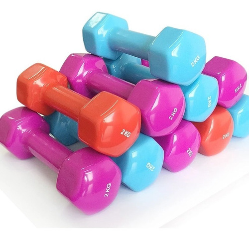 Mancuernas Neopreno De 2kg Vinil Plastificado