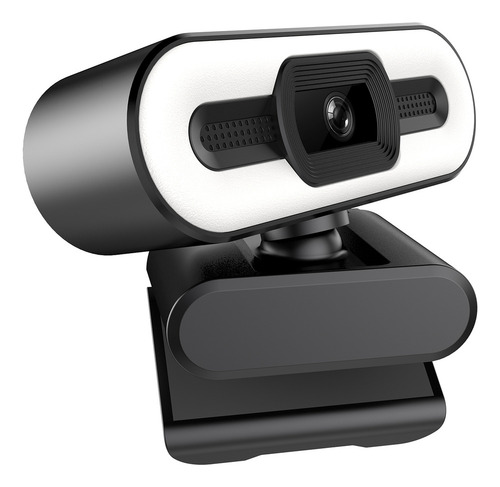 Webcam Hd 1080p Com Luz De Anel, Microfone, Usb Para Pc/lapt