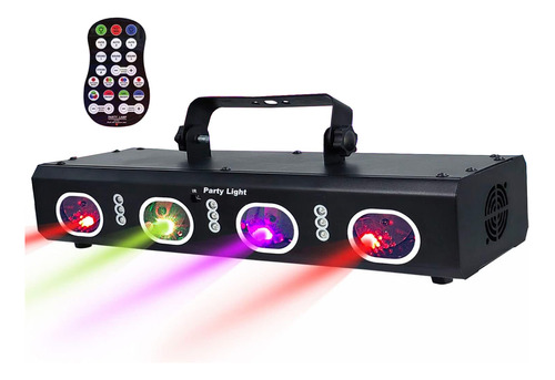 Luz Laser Luces Discoteca Fiestas Dj +leds +control 4 Puntos