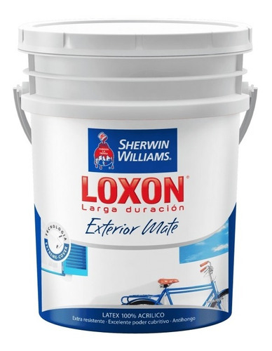 Loxon Pintura Latex Exterior Blanco X 4lts Sherwin Williams