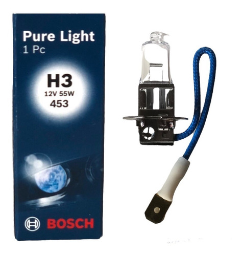 Lámpara Bosch H3 Para Auto 12v 55w Pk22s Pure Light