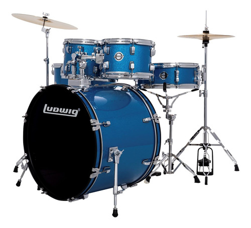 Ludwig Accent Fuse Blue Juego De Batería De 5 Piezas Con