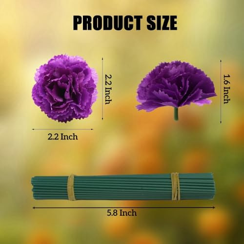 Flores De Cempasúchil Artificiales Con Tallos, 60 Piezas De