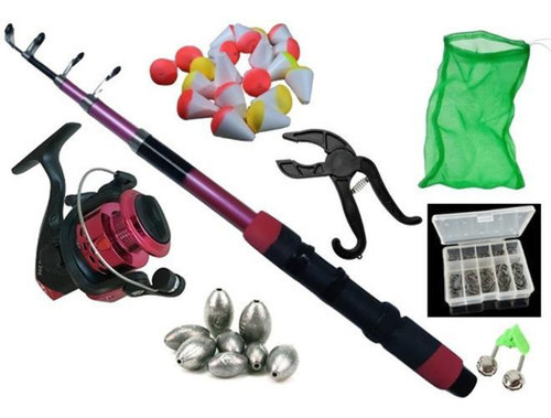 Kit Pesca Feminino Rosa Pink Completo