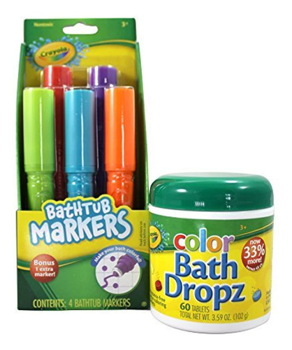 Crayola Marcadores De Bañera Y Gotas De Baño De Color Cra.