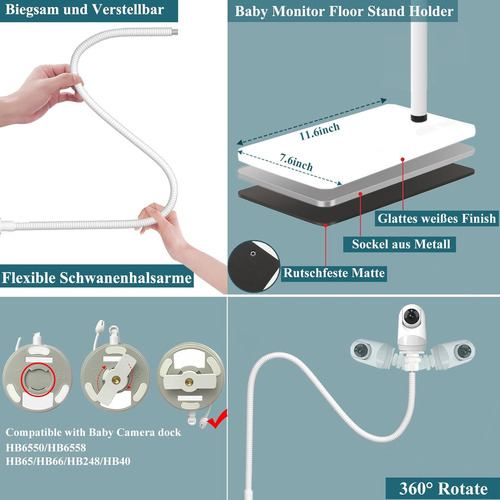 Soporte Para Monitor De Bebé Compatible Con Hellobaby Hb640/