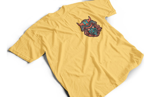 Camiseta De Algodón Con Logo De Guerrero Samurai Full Color