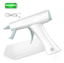 Comprar Pistola De Silicon Caliente Inalambrica de 20W con Pegamento 10 Barras de 7mm Kit de Pistola de pegamento eléctrica con 2600mAh Batería Mini Pistola de Silicon con Soporte USB para Manualidades DIY