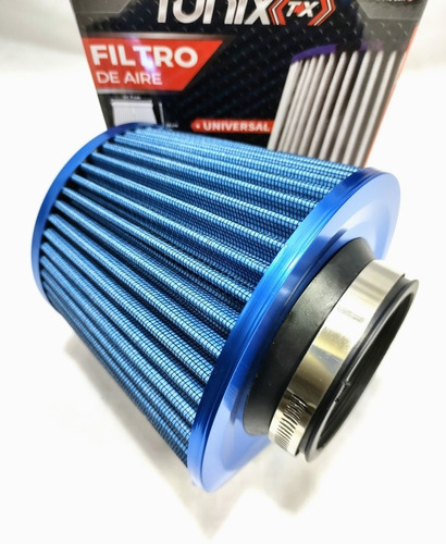 Filtro Aire Alto Flujo Universal Tunix Sport Azul 3 Pulgadas