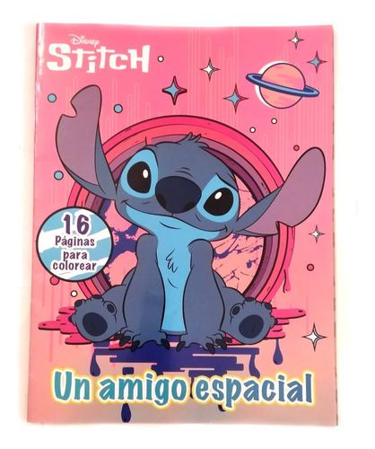 Arg Lilo Y Stitch Kit Libro Colorear + Collar Parejas Disney