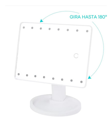Espejo Luz Led Para Maquillaje Con 8 Luces Ajustables 180°