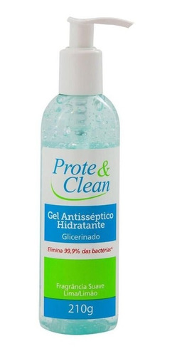 Imagem 1 de 5 de Álcool Gel Higienizador Antisséptico Prote & Clean 210g