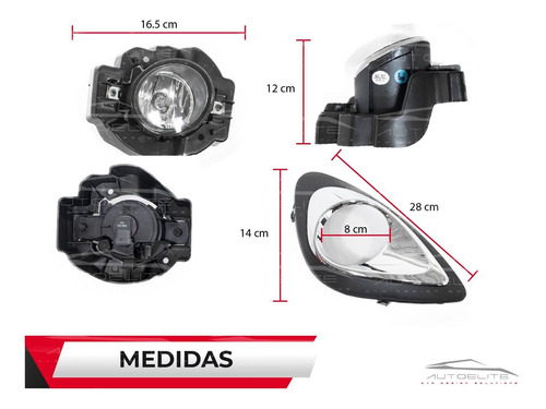Kit Faros Niebla Nissan March 2014 2015 2016 2017 2018