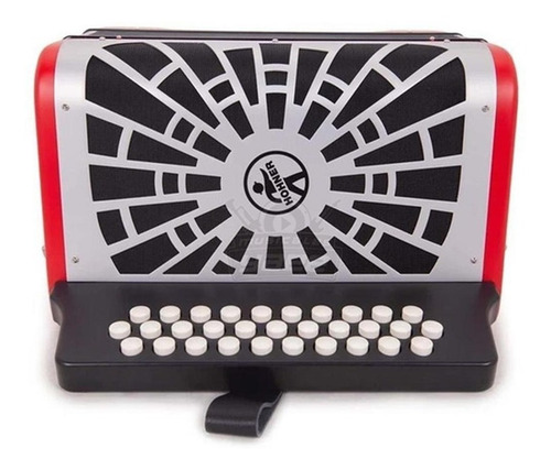 Hohner Acordeon Compadre 31 Botones Y 12 Bajos Rojo C Funda Rojo