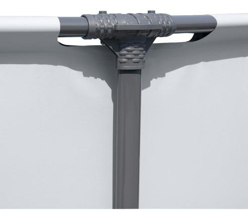 Piscina estructural redonda Bestway 56595 con capacidad de 10220 litros de 4.27m de diámetro gris diseño piedra prismática