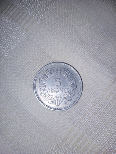 Moneda De Colección 5 Francos 1948 Aluminio 