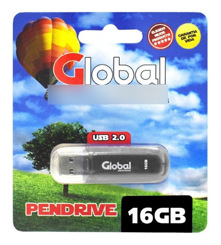 Memoria Usb Pendrive Global 16 Gb Usb 2.0 Micro Negro