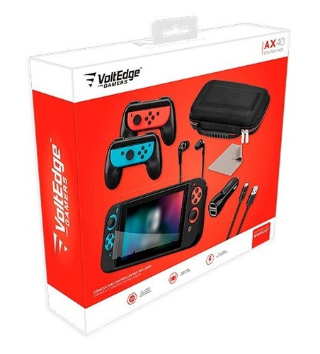 Imagen 1 de 10 de Kit De Inicio Acccesorios Ax40 Voltedge Nintendo Switch