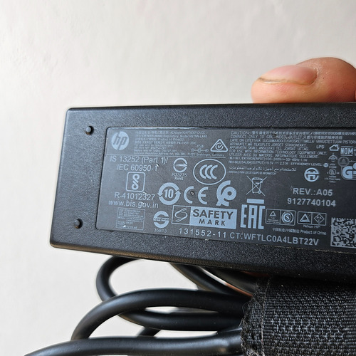 Cargador Para Computadora Hp Punta Azul 19.5v 2.31a Original (Usado)