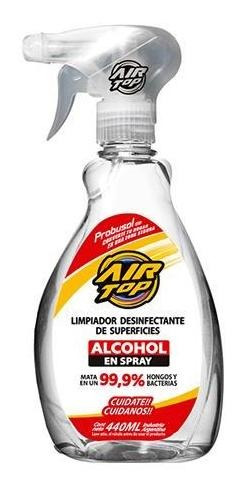 Air Top Alcohol 70% En Spray Sanitizante 440ml Silisur