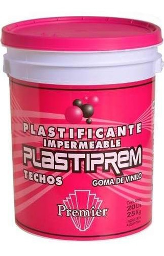 Plastificante Impermeable Techos  Plastiprem Rojo X 20