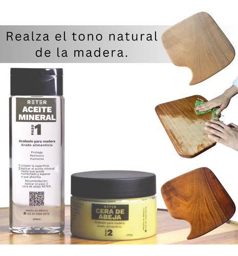 Aceite Mineral Y Cera De Abeja Para Madera. Grad Alimenticio