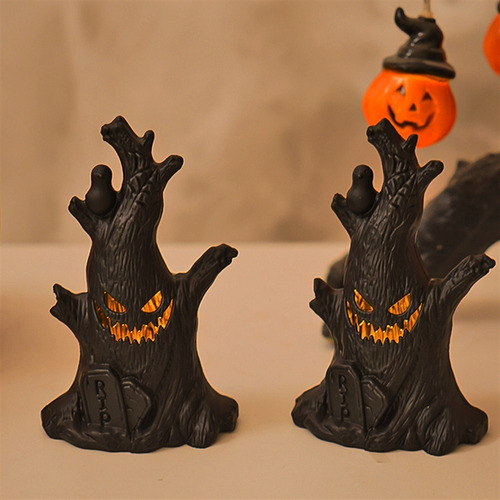 Vela Electrónica Led De Halloween, Tocón De Árbol Fantasma