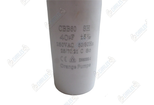 Capacitor Redondo Uso Normal Trabajo Continuo 40uf 250v 5%