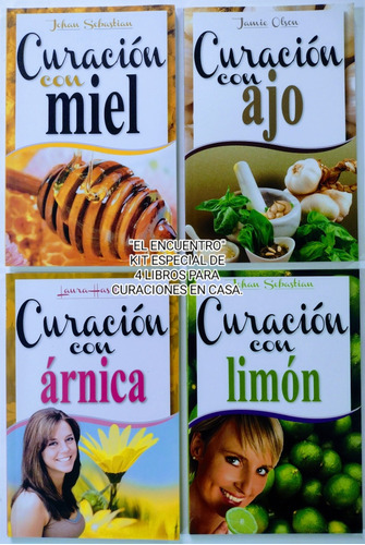 Curación Con Ajo, Miel, Árnica Y Limón/ Kit De 4 Recetarios 