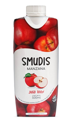 Jugo Bebida Smudis 100% Fruta Pasteurizado Sin Tacc X500 Ml 